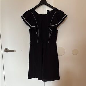 Banana Republic Black and White Fit and Flare Mini Dress